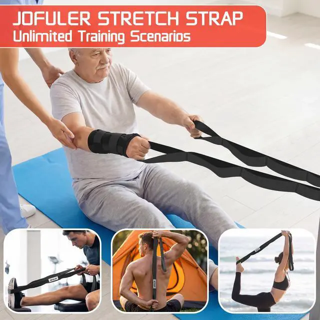 Alt view image 4 of 7 - 10 Loops Stretching Strap for Physical Therapy and Home Rehab