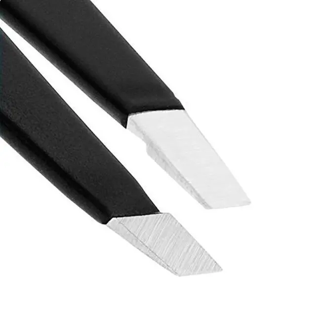 Alt view image 6 of 7 - AURAY Stainless Steel Eyebrow Tweezers, Slanted Tip, Black, for Men and Women