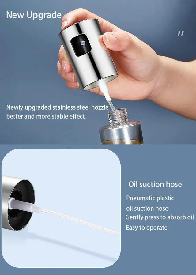Alt view image 6 of 6 - NIKKIER Oil Sprayer 100ml Olive Oil Spritzer for Air Fryer, Salad, BBQ, Roasting