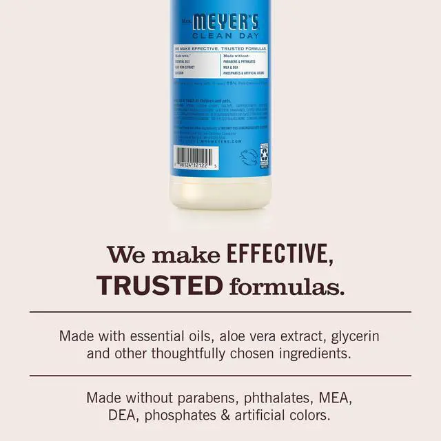 Alt view image 7 of 7 - Mrs. Meyer's Clean Day Liquid Dish Soap, Blueberry Scent, 16 Fl Oz Bottle
