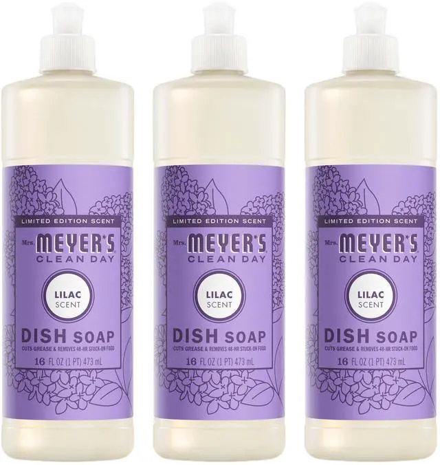 Main image of MRS. MEYER'S CLEAN DAY Liquid Dish Soap, Lilac, 16fl oz, 3Pack