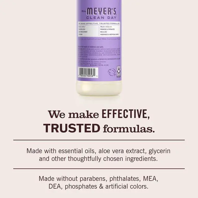 Alt view image 7 of 7 - MRS. MEYER'S CLEAN DAY Liquid Dish Soap, Lilac, 16fl oz, 3Pack