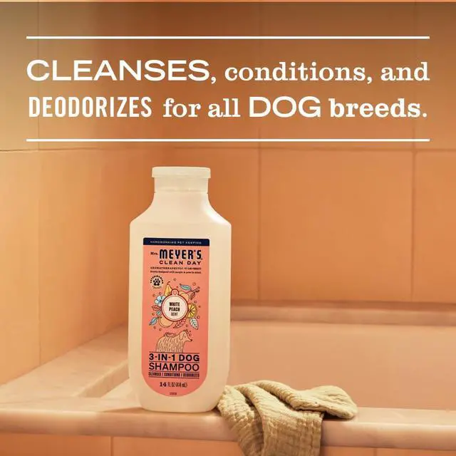 Alt view image 2 of 6 - Mrs. Meyer's Clean Day 3 in 1 Dog Shampoo, White Peach Scent, 14oz