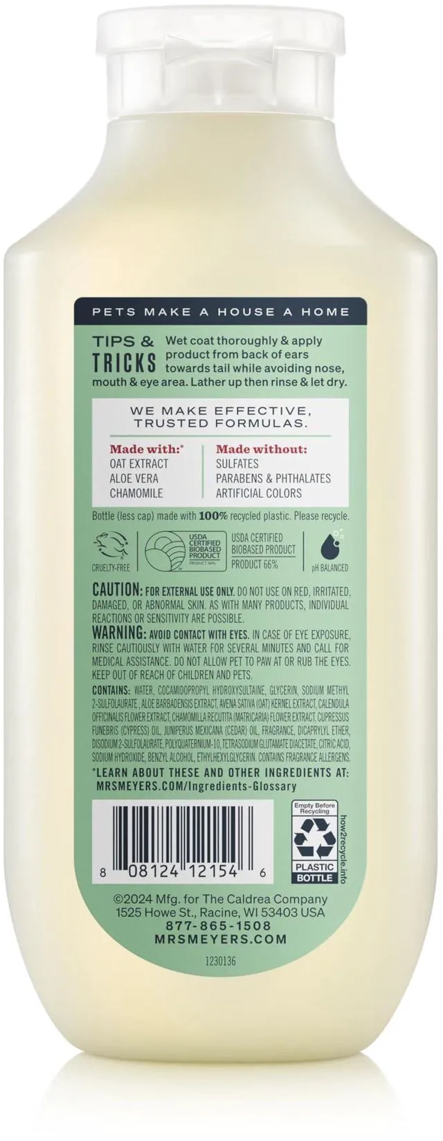 Alt view image 2 of 6 - Mrs. Meyer's Clean Day 3-in-1 Dog Shampoo, Sweet Chamomile, 14oz