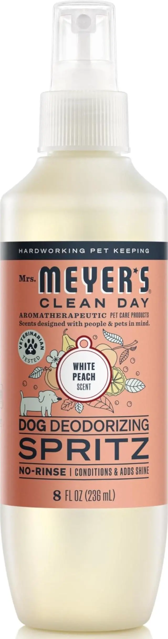 Main image of Mrs. Meyer's Clean Day Dog Deodorizing Spray, 8oz, White Peach Scent