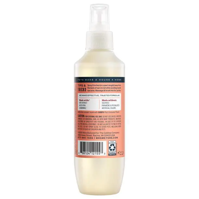 Alt view image 2 of 6 - Mrs. Meyer's Clean Day Dog Deodorizing Spray, 8oz, White Peach Scent