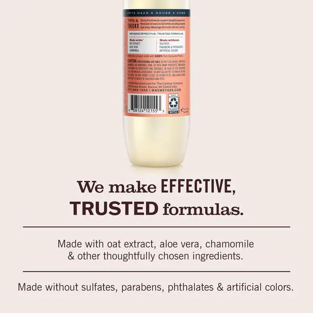 Alt view image 3 of 6 - Mrs. Meyer's Clean Day Dog Deodorizing Spray, 8oz, White Peach Scent