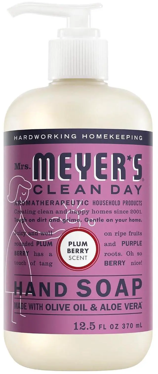 Main image of Mrs. Meyer's Clean Day Hand Soap, 12.5 Fl Oz, Plum Berry Scent