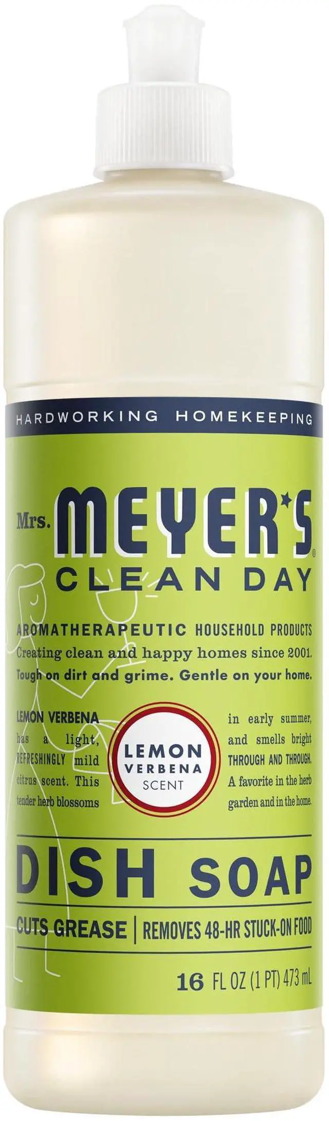 Main image of MRS. MEYER'S CLEAN DAY Liquid Dish Soap, Lemon Verbena, 16 fl oz