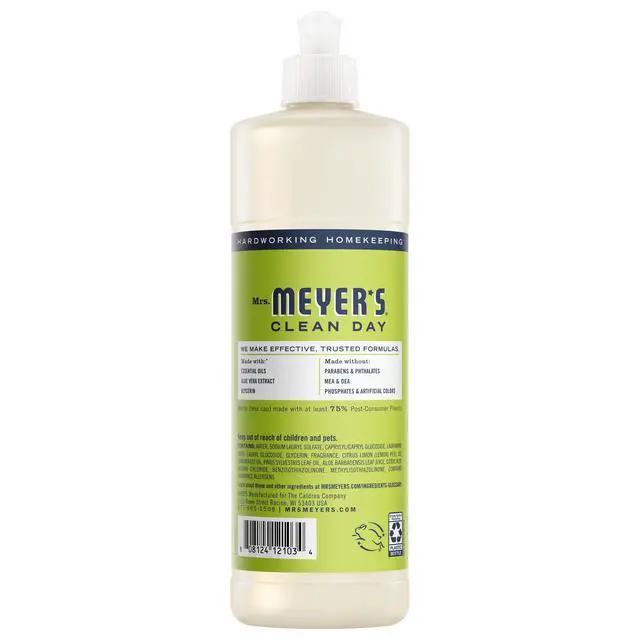 Alt view image 4 of 6 - MRS. MEYER'S CLEAN DAY Liquid Dish Soap, Lemon Verbena, 16 fl oz