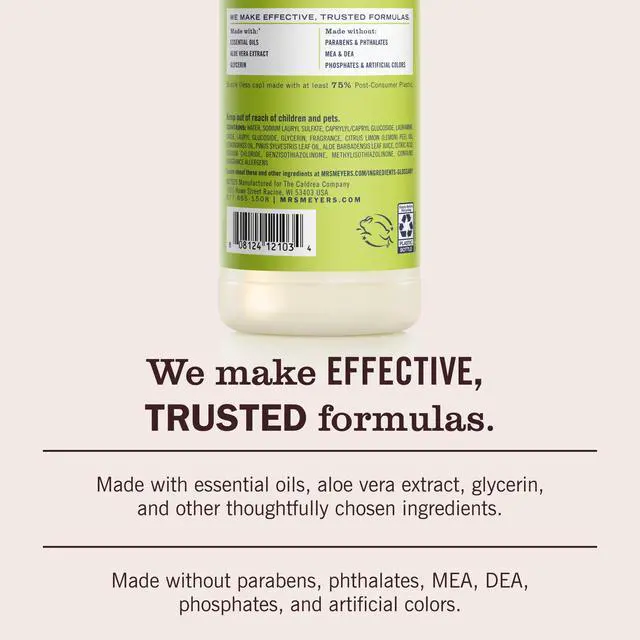 Alt view image 6 of 6 - MRS. MEYER'S CLEAN DAY Liquid Dish Soap, Lemon Verbena, 16 fl oz