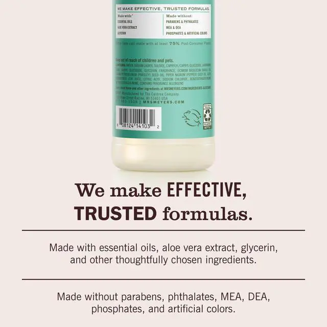 Alt view image 3 of 6 - Mrs. Meyer's Clean Day Liquid Dish Soap, Basil, 16fl oz