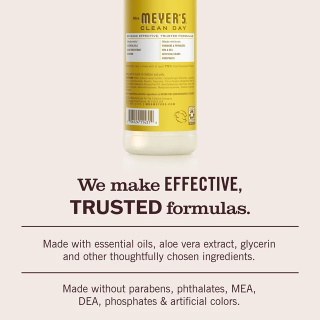 Alt view image 7 of 7 - Mrs. Meyer's Clean Day Liquid Dish Soap, Daisy, 16 fl. oz
