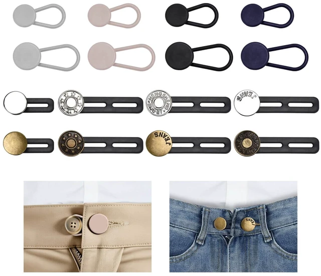 Main image of 16 PCS Button Extenders for Jeans, Waist Adjuster for Pants, Waistband Extension 1-1.8 Inches, Invisible Extenders Set Fit Casual/Suit Pants, Short Skirts, Maternity