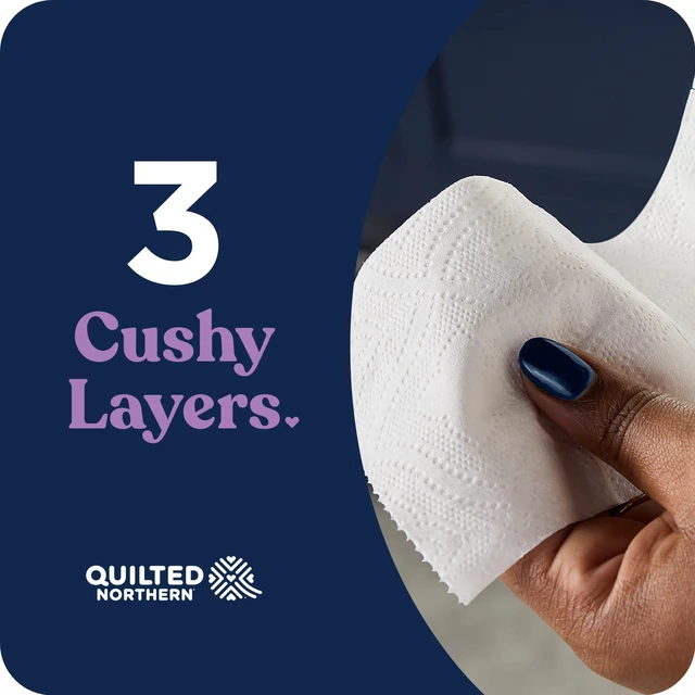 Alt view image 4 of 6 - Quilted Northern Ultra Plush Toilet Paper, 6 Mega Rolls = 24 Regular Rolls