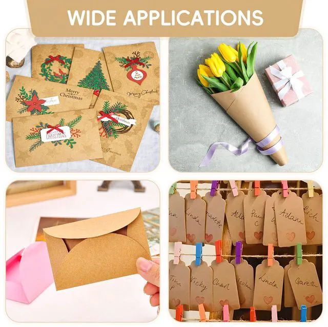 Alt view image 3 of 7 - 25 Sheets Brown Kraft Cardstock 8.5x11 92lb/250gsm