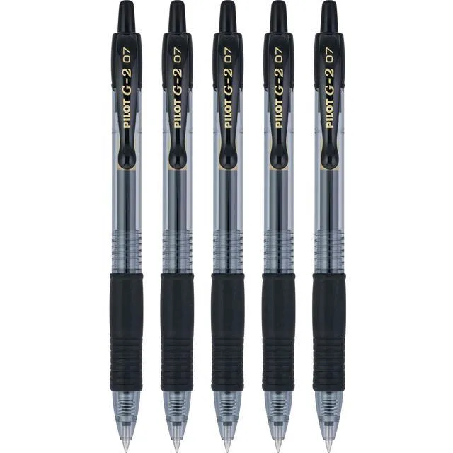 Alt view image 4 of 6 - Pilot G2 Pens 0.7mm Black Ink 5-Pack