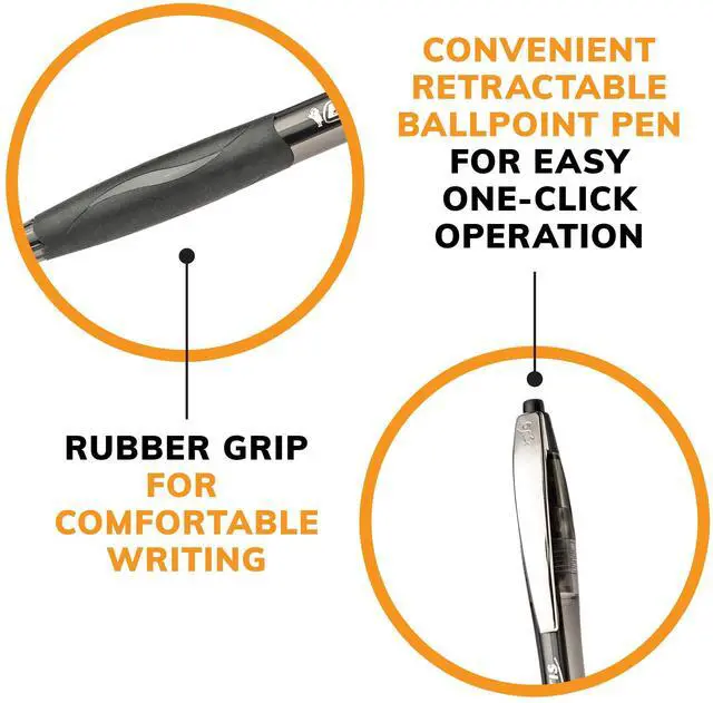 Alt view image 6 of 6 - BIC Glide Retractable Ballpoint Pens, 1.0mm Medium Point, Black, 4-Count
