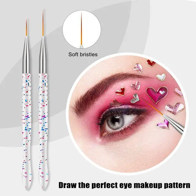 Alt view image 4 of 7 - Etercycle 5Pcs Nail Art Liner and Gel Polish Painting Brush Set