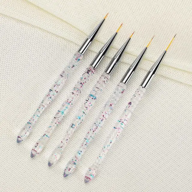 Alt view image 2 of 7 - Etercycle 5Pcs Nail Art Liner and Gel Polish Painting Brush Set