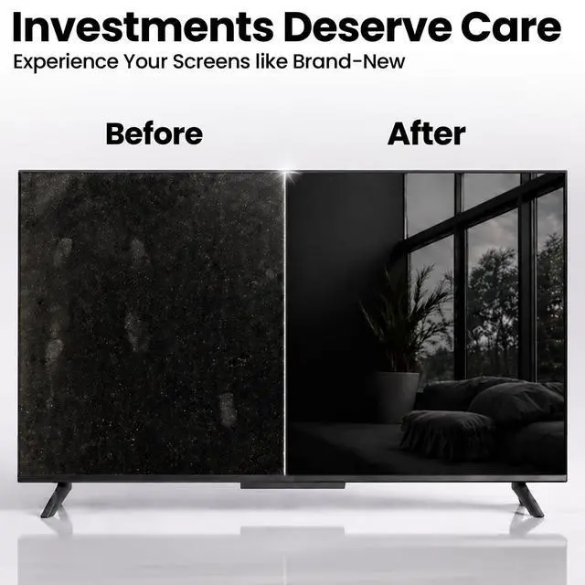 Alt view image 3 of 6 - EVEO TV Screen Cleaner Spray Streak-Free and Microfiber Cloth for Smart TV LCD LED OLED Monitor Laptop iPad Car Tesla & More