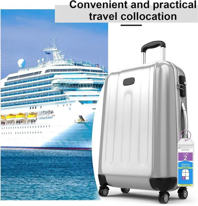 Alt view image 2 of 7 - 5 Pack Cruise Luggage Tag Holder for Royal Caribbean & Celebrity, Waterproof Durable Narrow Cruise Ship Essentials 2026