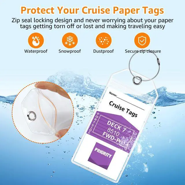 Alt view image 4 of 7 - Cruise Luggage Tag Holder for Carnival, Princess, NCL, MSC & Norwegian