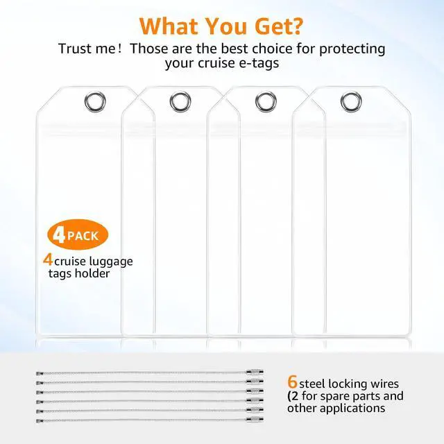 Alt view image 7 of 7 - Cruise Luggage Tag Holder for Carnival, Princess, NCL, MSC & Norwegian