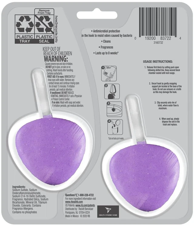 Alt view image 4 of 6 - Lysol Automatic in-the-Bowl Toilet Cleaner, Lavender Fields, 2 Count