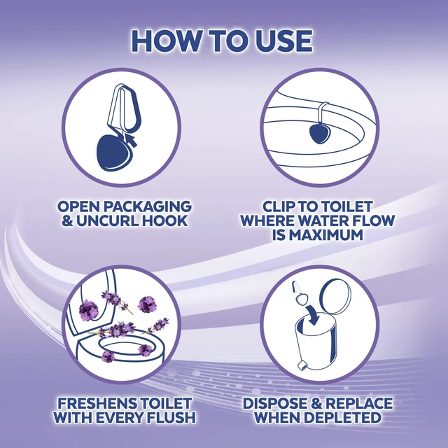 Alt view image 2 of 6 - Lysol Automatic in-the-Bowl Toilet Cleaner, Lavender Fields, 2 Count