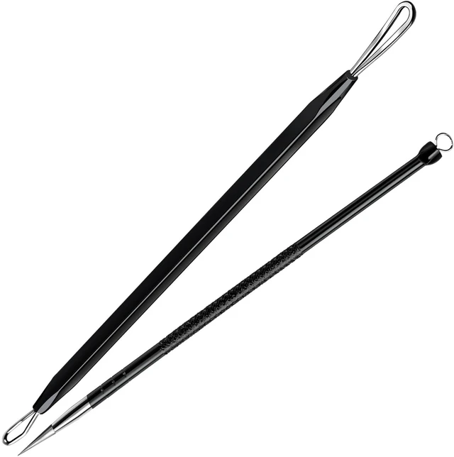 Main image of Teenitor 2-in-1 Pimple Extractor Comedone Blackhead Removal Tool for Face and Nose Black
