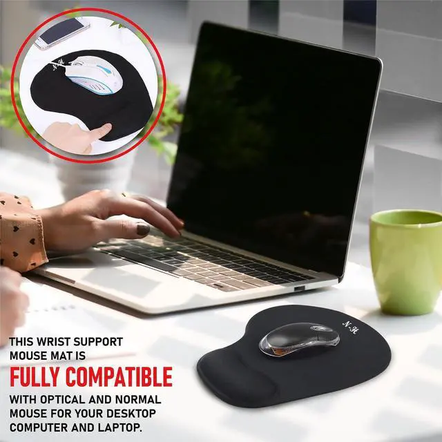 Alt view image 5 of 5 - New Horrizon Ergonomic Mouse Pad with Wrist Rest