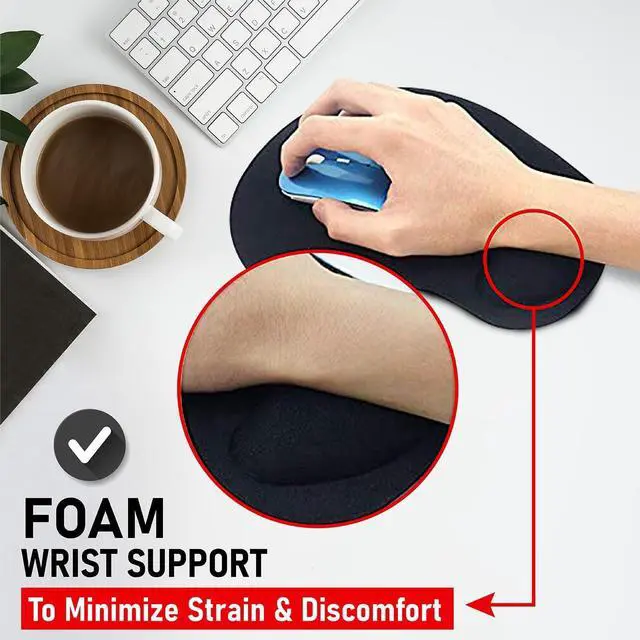 Alt view image 4 of 5 - New Horrizon Ergonomic Mouse Pad with Wrist Rest