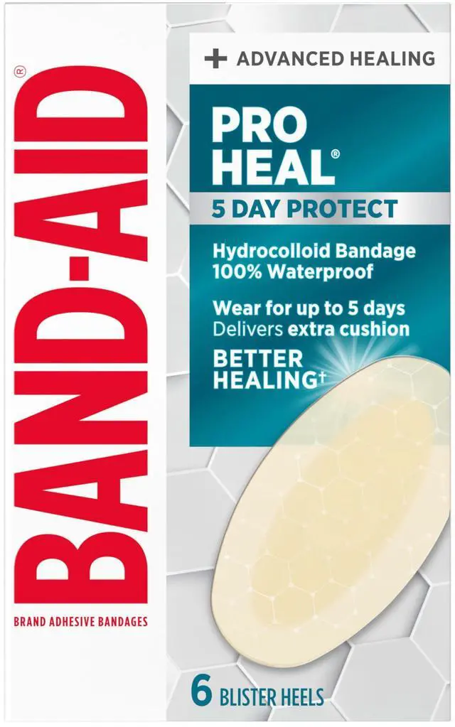 Main image of BAND-AID Pro Heal 5 Day Protect Hydrocolloid Blister Bandages, 6 Ct