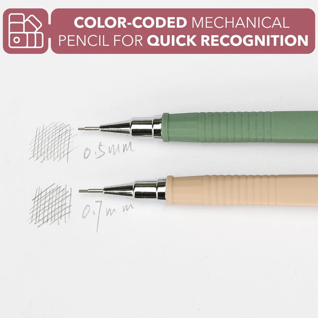 Alt view image 2 of 7 - Mr. Pen Mechanical Pencil Set 6-Pack with Lead and Eraser Refills