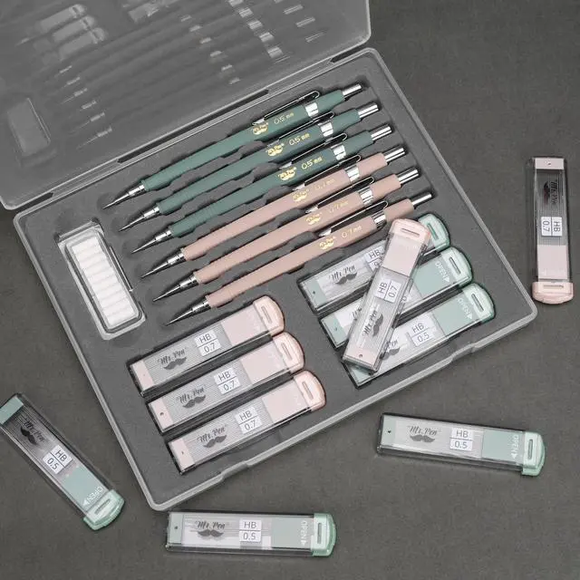 Alt view image 6 of 7 - Mr. Pen Mechanical Pencil Set 6-Pack with Lead and Eraser Refills