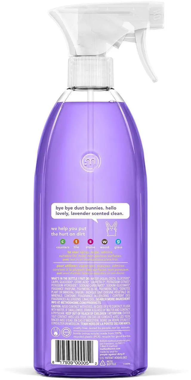 Alt view image 7 of 7 - Method All-Purpose Cleaner Spray French Lavender 28 Fl Oz (Pack of 2)