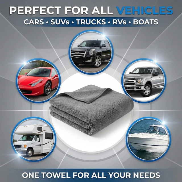 Alt view image 4 of 7 - 2 Pack 31"x24" Microfiber Car Drying Towels, Scratch Free, Lint Free, Highly Absorbent Quick Drying for Cars Trucks Boats Detailing