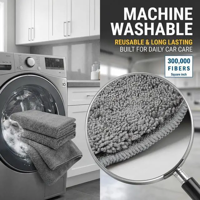 Alt view image 7 of 7 - 2 Pack 31"x24" Microfiber Car Drying Towels, Scratch Free, Lint Free, Highly Absorbent Quick Drying for Cars Trucks Boats Detailing