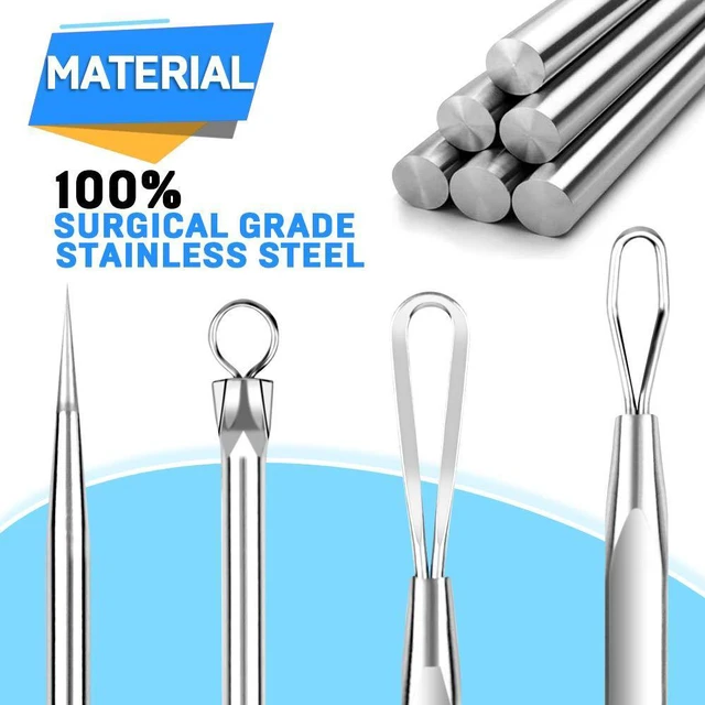 Alt view image 3 of 6 - Teenitor Surgical Grade 2-in-1 Blackhead Comedone Extractor Tool for Face Nose Silver