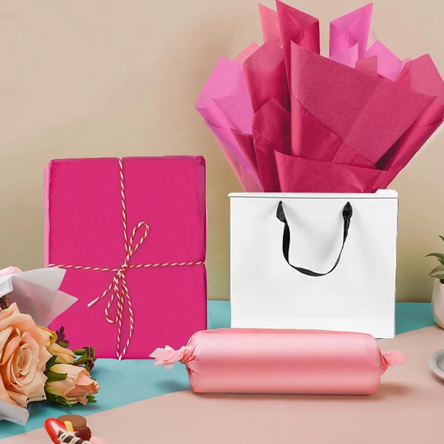 Alt view image 5 of 6 - 30 Sheets Pink Tissue Paper, 14x20 Inches, Bulk for Weddings, Birthdays, DIY, Valentine's Day, Christmas, Crafts
