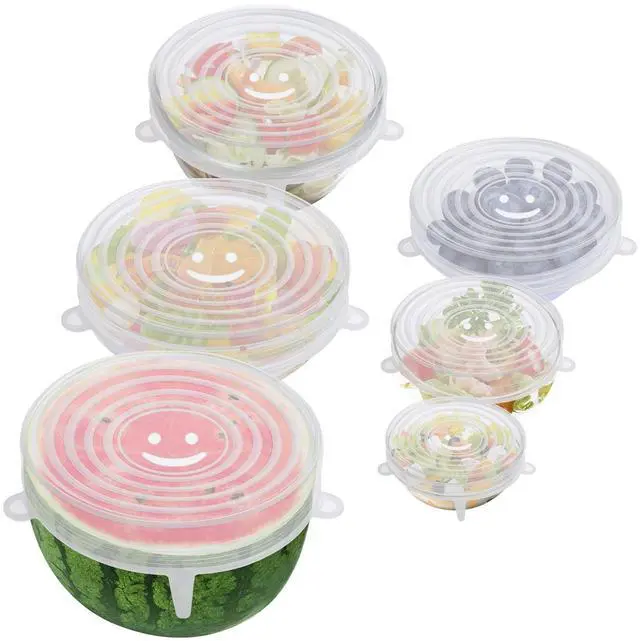 Main image of 6PCS Silicone Stretch Lids, 6 Sizes of Bowl Cover