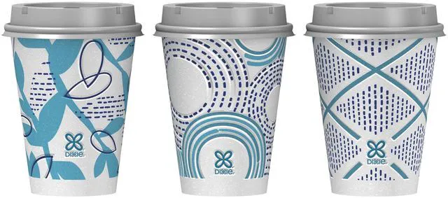 Alt view image 3 of 6 - Dixie To Go 12 oz Disposable Insulated Paper Coffee Cups with Lids