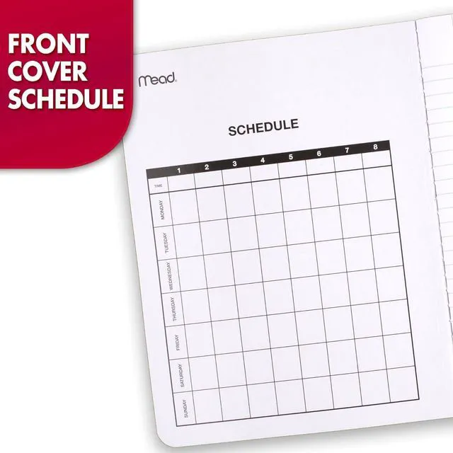 Alt view image 6 of 6 - Mead Composition Notebook Wide Ruled Paper 7.5"x9.75" 100 Sheets Black Marble (09910)