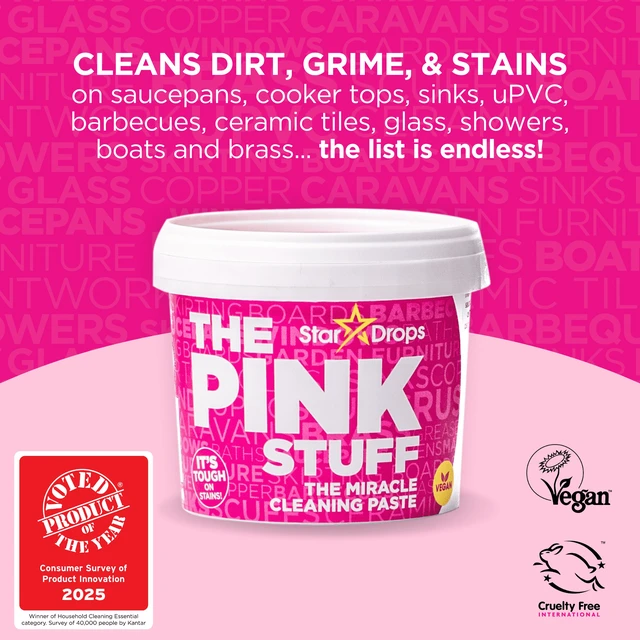 Alt view image 5 of 5 - The Pink Stuff Miracle Cleaning Paste All-Purpose Cleaner 17.63 oz