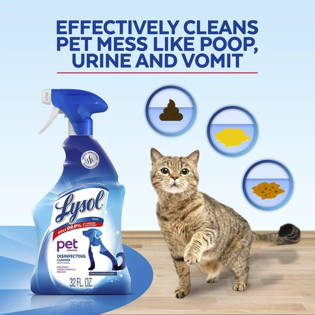 Alt view image 4 of 5 - Lysol Pet Solutions Disinfecting Cleaner, Citrus Blossom Scent, 32 fl oz