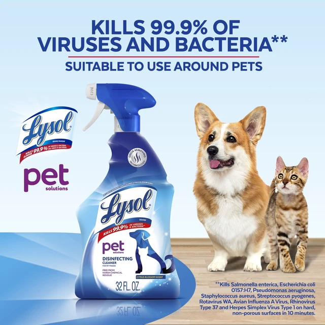 Alt view image 3 of 5 - Lysol Pet Solutions Disinfecting Cleaner, Citrus Blossom Scent, 32 fl oz