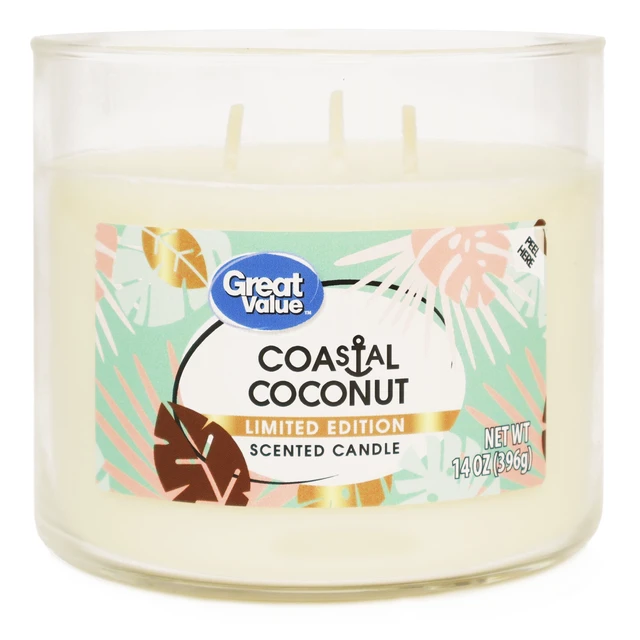 Alt view image 3 of 7 - Great Value Limited Edition Coastal Coconut Candle, 14OZ