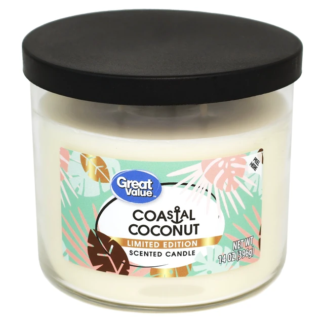 Alt view image 2 of 7 - Great Value Limited Edition Coastal Coconut Candle, 14OZ