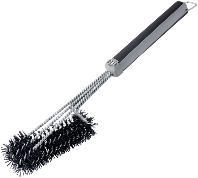 Main image of Expert Grill 3-Head Grill Brush, Stainless Steel and Nylon, Gray